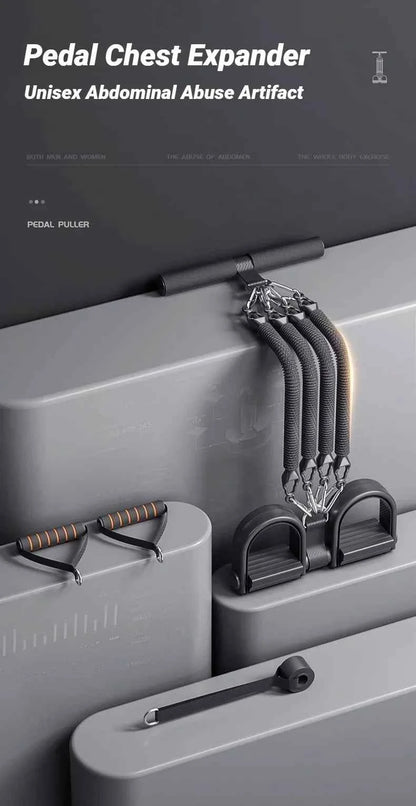 1pcPedal Tensioner for Home Fitness  Multifunctional Back Abdomen Ab Trainer for Men  Resistance Pull Exerciser