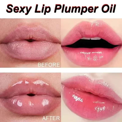 Instant Lip Plumping Essential Oil Fuller Lip Gloss Serum Last Nourishing Anti wrinkle Moisturising Sexy Lip Care Mask Makeup - AMULET RING STORE