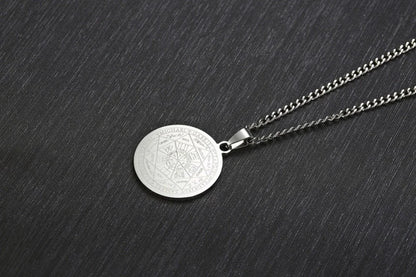 Stainless Steel Seven Archangels Necklace for Men