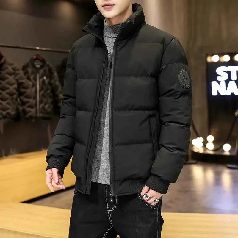 Winter Man Stand Collar Jackets Cotton-padded Parkas Puffer Jacket Men Warm Coats Thick Casual Outwear Streetwear Men's Clothing