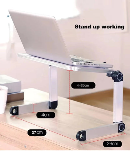 Portable Folding Holder Aluminum Alloy Laptop Stand Desk Bed Table Stand Notebook Computer Anti-Skid Bracket for 11-17 Inch - AMULET RING STORE