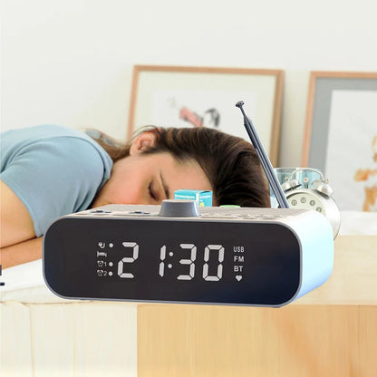Digital Alarm Clock Radio LED Display Digital Radio Rechargeable Clock Radio with Auto-Off Timer