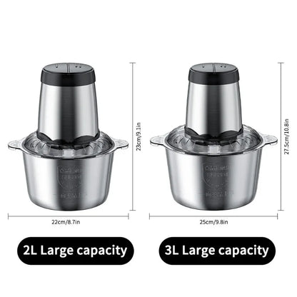 Aoresac Electric Food processor/Food Chopper/Meat Grinder Electric with 2 Sets Stainless Steel Blades/300W/2 Speed - AMULET RING STORE