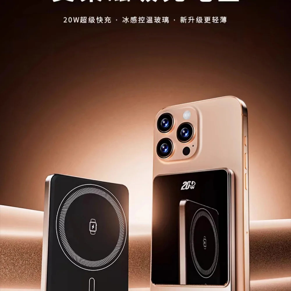 Ultra Slim 10000mAh Magnetic Power Bank CCC Certified Fast Charger for iPhone Watch Wireless Portable Battery For Samsung - AMULET RING STORE