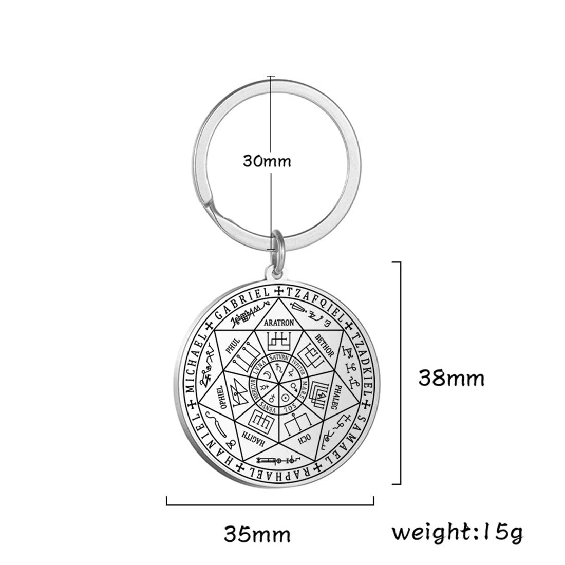 EUEAVAN The Seal of Seven Archangels Keychain