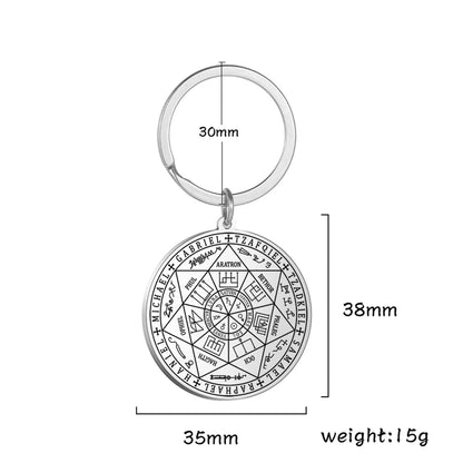 EUEAVAN The Seal of Seven Archangels Keychain