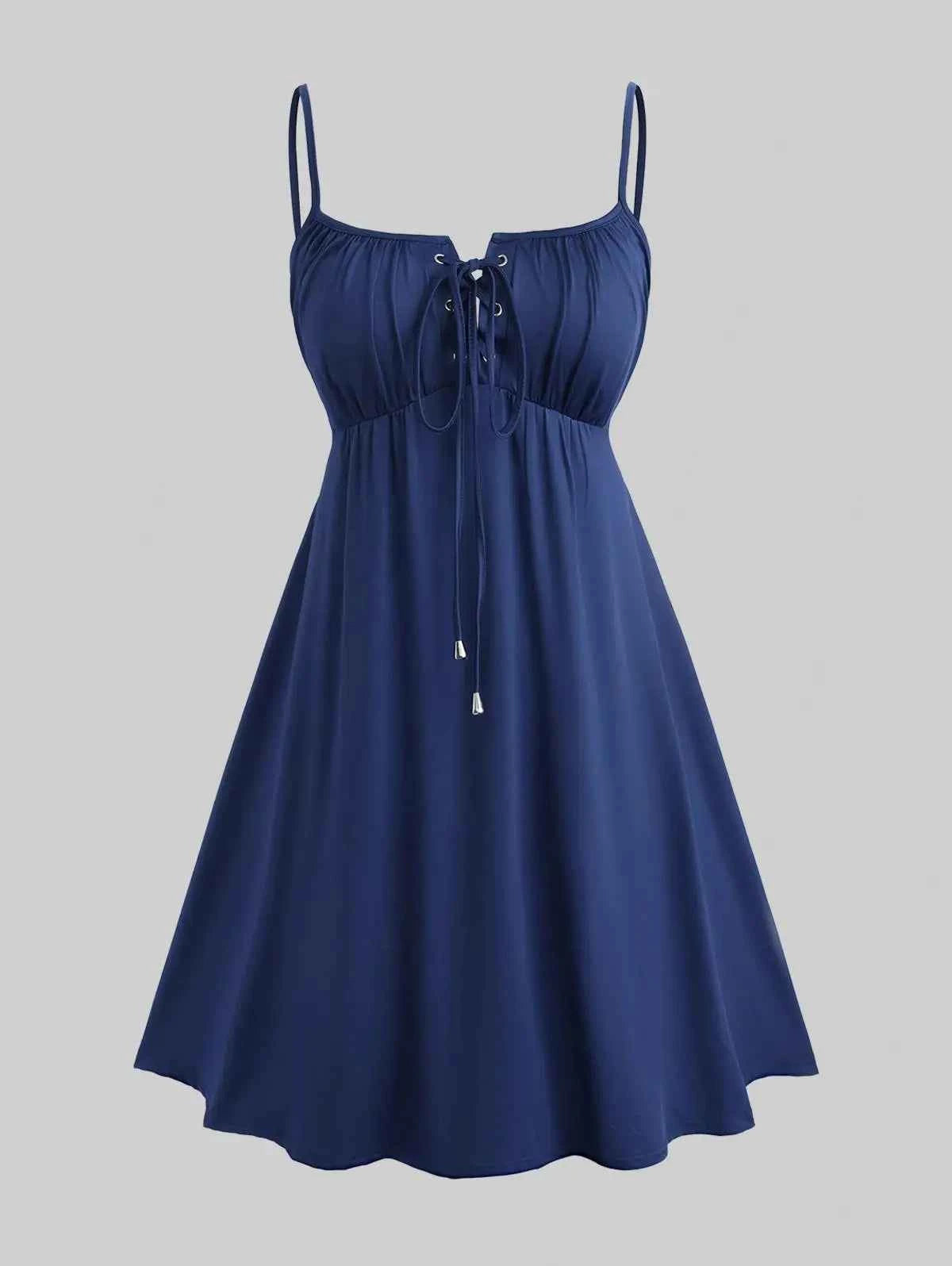 ROSEGAL Plus Size Flutter Sleeves Floral Dress and Lace-up A Line Cami Dress Set