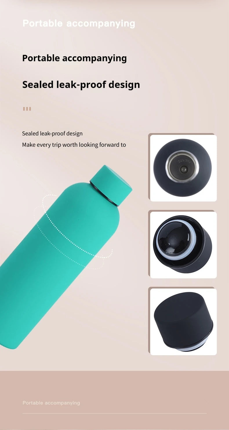 350-750ML Stainless Steel Thermos Cup Portable Small Mouth Water Cup Travel Outdoor Sports Water Bottle Vacuum Flask Gym Kettle - AMULET RING STORE
