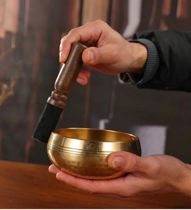 Nepalese Sound Bowl Handmade Singing Bowl Sound Healing Bowl Meditation Percussion Musical Instruments Therapeutic Tibetan - AMULET RING STORE