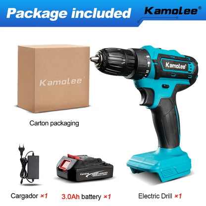 Kamolee 10mm Cordless Electric Impact Drill Electric Screwdriver Home DIY Power Tools For Makita 18V Battery - AMULET RING STORE