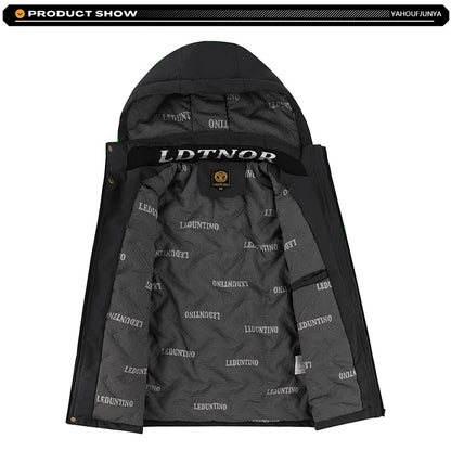 Winter Men Outdoor Windbreak Warm Travel Jacket Men Hooded Casual Fashion Sport Waterproof Climbing Trekking Jacket Male Coat