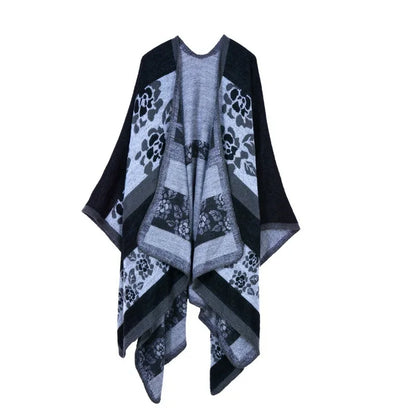 Winter Fashion Poncho Women Capes Scarf Imitation Cashmere Ladies Scarves Warm Shawls Wraps Woman Ponchos Bufanda Mujer Foulard