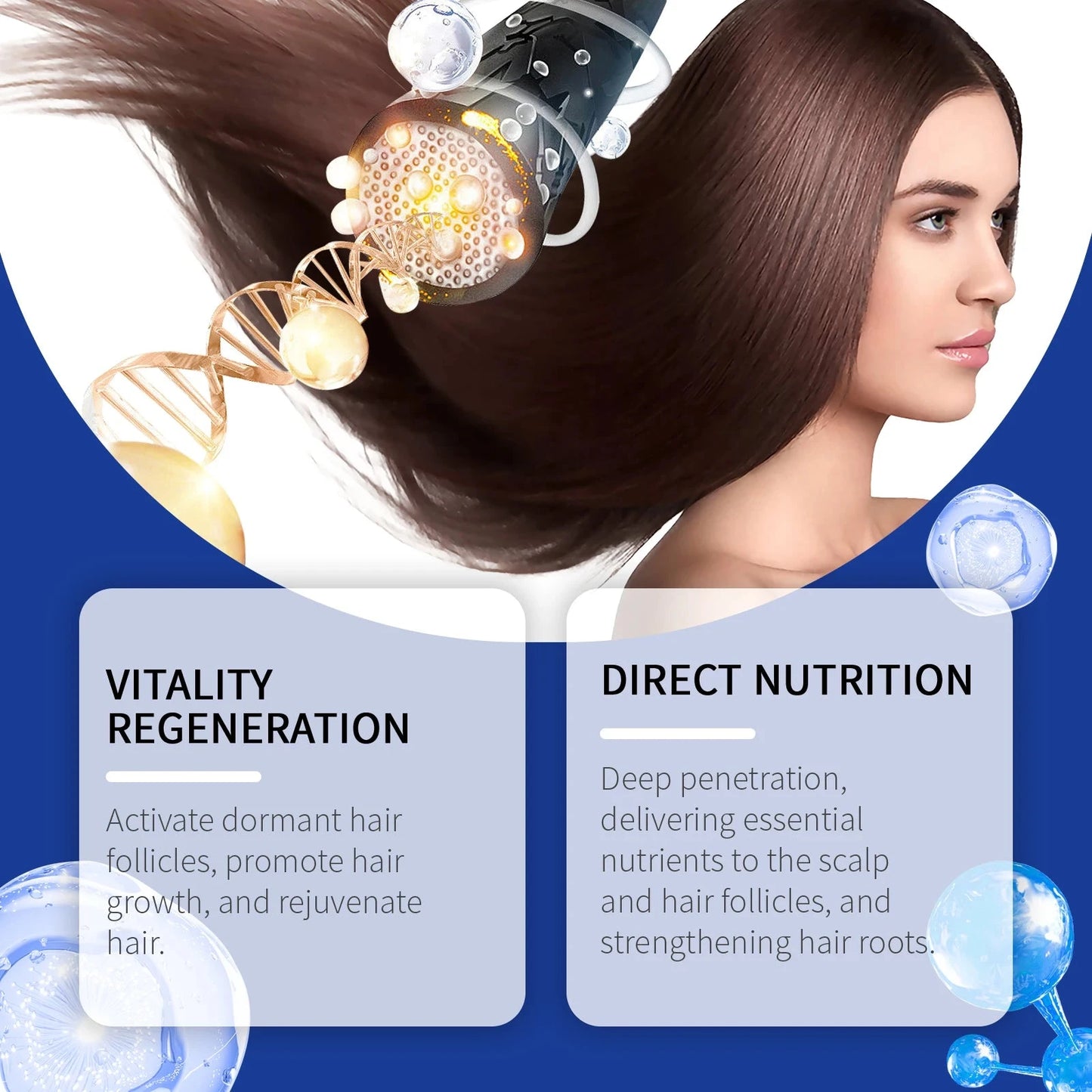 EELHOE 30ml Copper Peptide Hair Serum Strengthening Hair Roots Repair Hairs Damage Essence Nourish Smoother Hair Loss Growth Oil