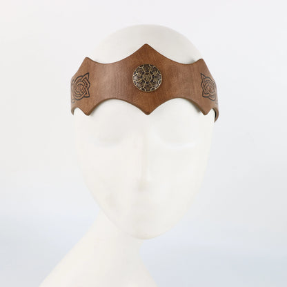 Medieval Knight Headband Viking King Crown Dress Up Halloween Cosplay LARP Accessory Ancient Roman Warrior Gladiator Headgear - AMULET RING STORE