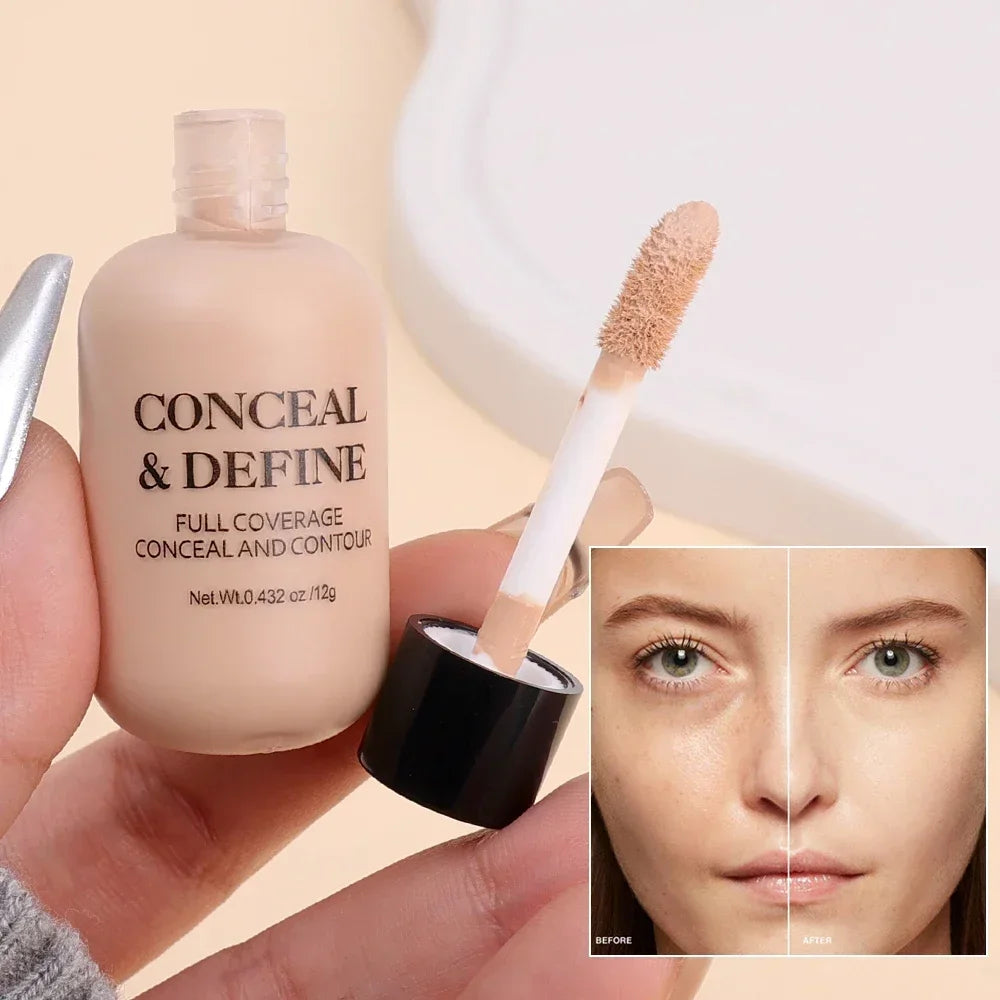 Full Cover Liquid Concealer Cream Makeup 12ML Invisible Eye Dark Circles Cream Face Foundation Waterproof Make Up Base Cosmetics - AMULET RING STORE
