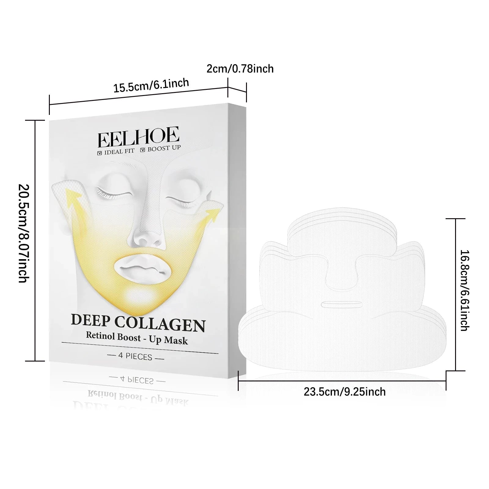 Deep Collagen Retinol Firming Mask Lifting Tightening Facial Skin Lighten Fine Lines Smooth Natural Hydrating Translucent Mask