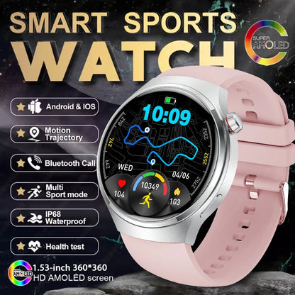 2025 New For HUAWEI GT Series Smart Watch Men AMOLED Screen Heart Rate Health Monitoring Bluetooth Call Business Smartwatch Man