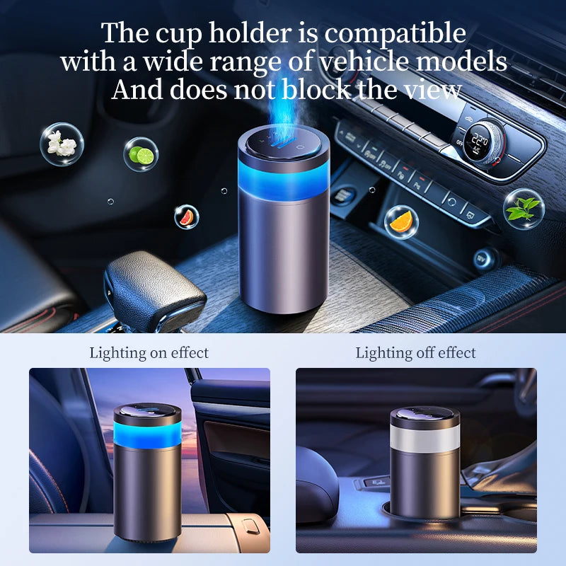 Car Diffuser Home Dual-Use Rechargeable Aromatherapy With Atmosphere Lights Smart Spray Car Air Freshener Fragrance Diffuser - AMULET RING STORE