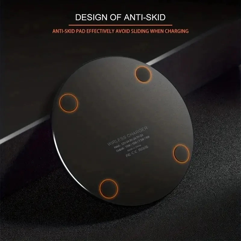 30W Wireless Charger For iPhone 15 14 13 12 X Pro Max Induction Fast Charging Pad Dock Station For Samsung S23 S22 Xiaomi Huawei - AMULET RING STORE