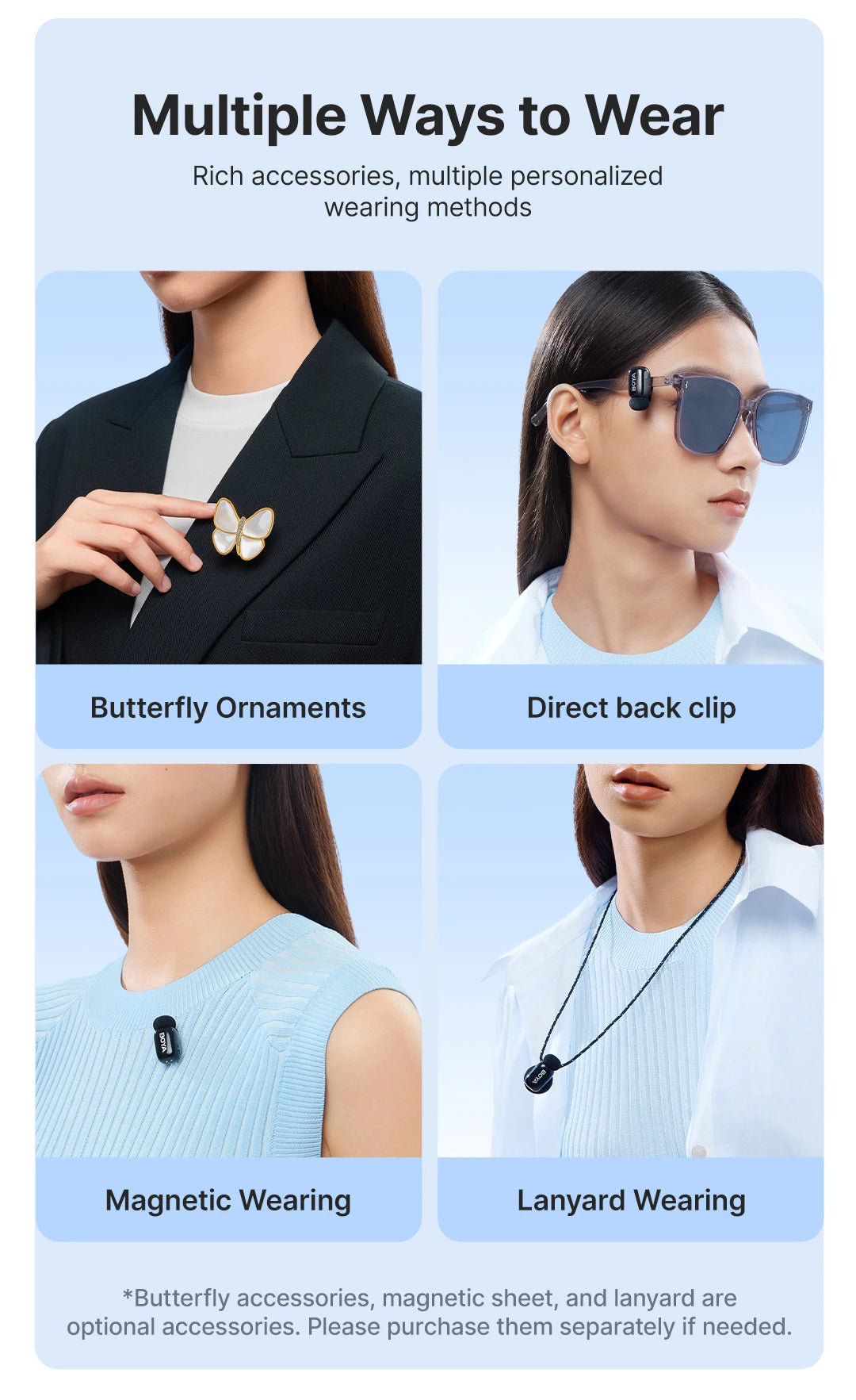 BOYA BOYA Mini Wireless Lavalier Microphone for iPhone 15/16 Android Phone USB-C Devices for Live Streaming Video Recording Vlog