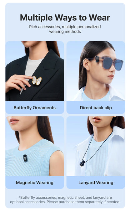 BOYA BOYA Mini Wireless Lavalier Microphone for iPhone 15/16 Android Phone USB-C Devices for Live Streaming Video Recording Vlog