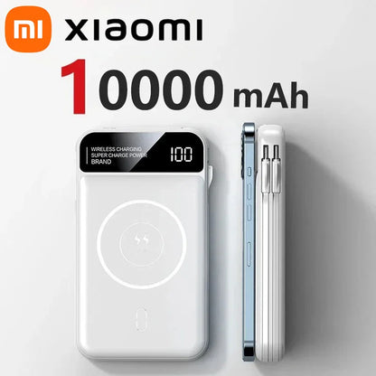 Xiaomi 50000mAh Portable Wireless Charging Power Bank Magnetic Charging Built-in Wire Mobile Phone Battery For Iphone Samsung - AMULET RING STORE