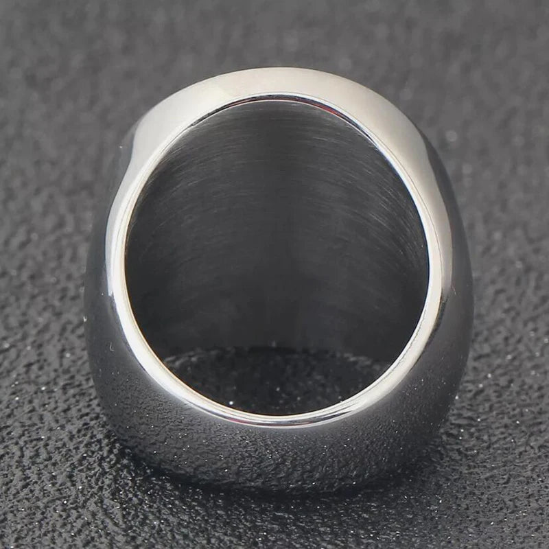 R054 Protect God Pendant Kabbalah Amulet Names of 12 angels & Star of David Talisman Jewelry Laser Engraved Stainless Steel Ring