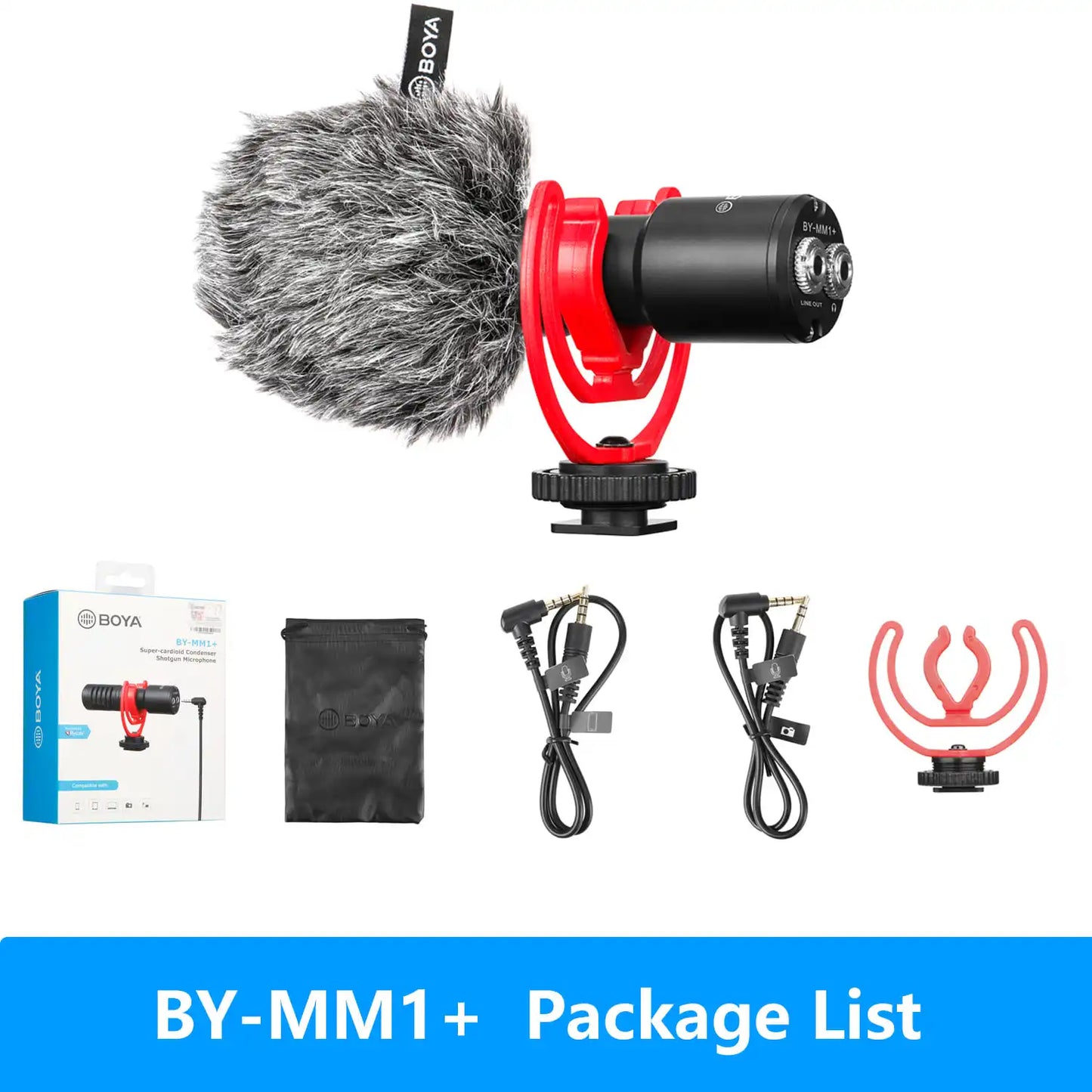BOYA BY-MM1 Professional Cardioid Shotgun Microphone for iPhone Android Smartphone PC Canon Nikon DSLR Camera Recording Vlog
