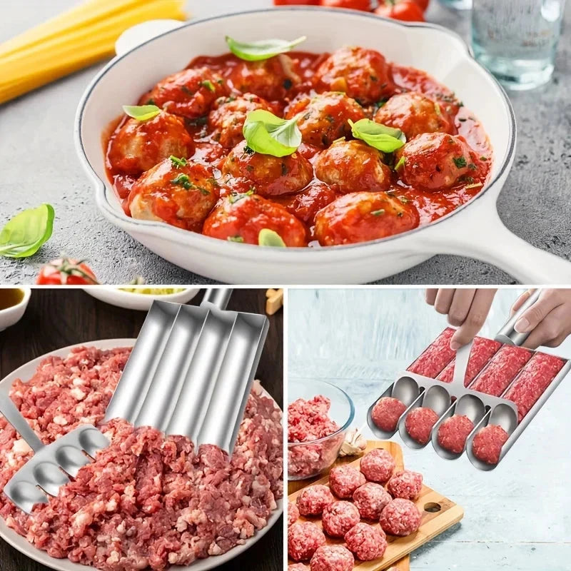 Meatball Maker Stainless Steel Meatball Mold for Easy Homemade Meatballs, Salad Balls, Sandwich Perfect for Family Cooking - AMULET RING STORE