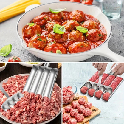 Meatball Maker Stainless Steel Meatball Mold for Easy Homemade Meatballs, Salad Balls, Sandwich Perfect for Family Cooking - AMULET RING STORE