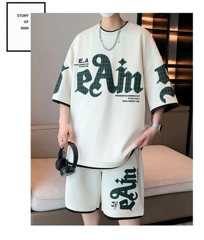 Youth Fashion Short Sleeve T-Shirt Shorts Summer Tracksuit