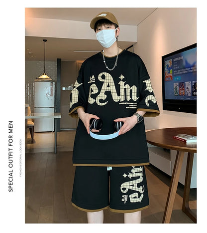 Youth Fashion Short Sleeve T-Shirt Shorts Summer Tracksuit