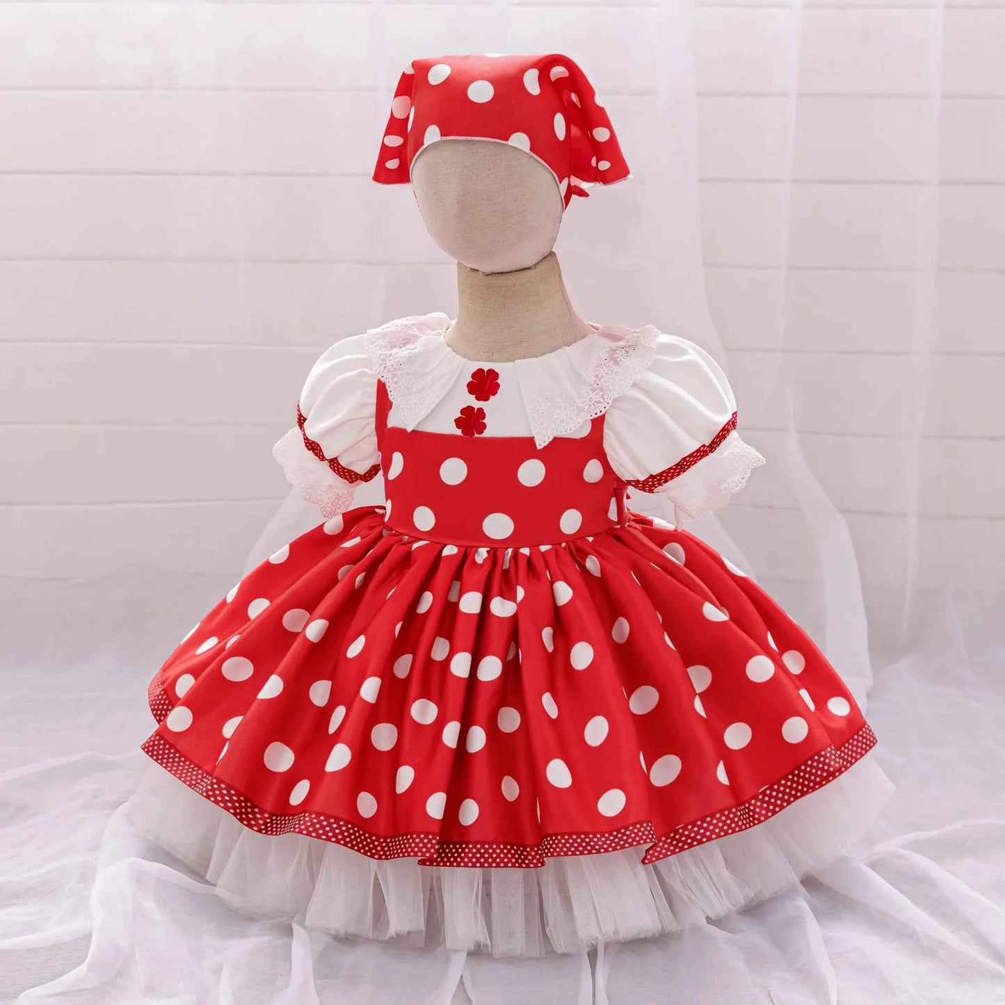 Masha and Bear Maid Costume for Baby Girls Lolita Christmas Costumes 1st Birthday Party Princess Dresss Bow Wedding Kids Clothes
