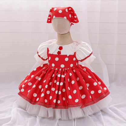 Masha and Bear Maid Costume for Baby Girls Lolita Christmas Costumes 1st Birthday Party Princess Dresss Bow Wedding Kids Clothes