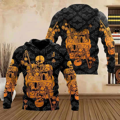 Men Fashion Four Seasons Hoodies Vintage Skull 3D Print Pullover Sweatshirts Men Comforts Kangaroo Pocket Y2k Hoodies Clothing