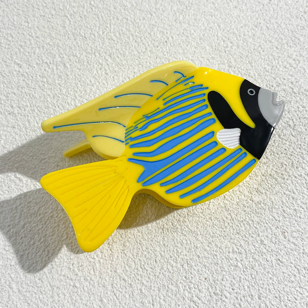 Creative Funny Acetate Tortoise Sturgeon Fish Shark Hairpin Oversize Marine Animal Barrettes Thick Hair Clip Claw Accessories - AMULET RING STORE