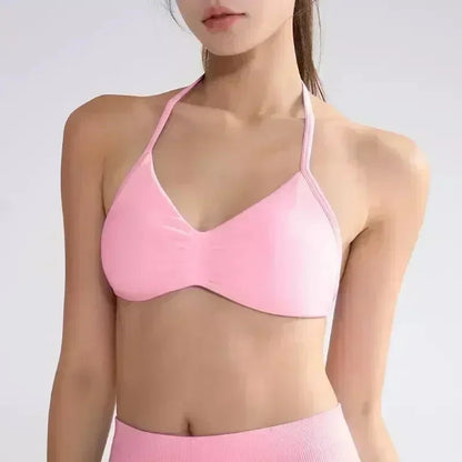 WHENG 2PCS Yoga Fitness Suit Women's Seamless Lace-Up Yoga Bra Top High Waist Workout Scratch Shorts Sports Suit Fitness Suit