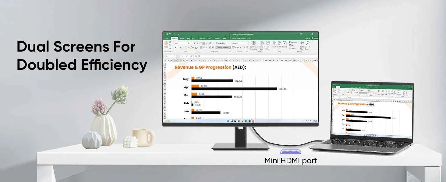 15.6 "Thin & Portable Laptop Computer Intel Celeron N4000 8GB RAM 256GB SSD FHD 1920x1080 16:9 Display For Work And Study