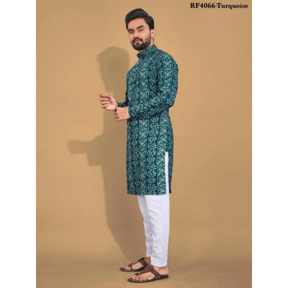 2025 Men's Clothing Stand Collar Golden Print Long Sleeve Shirt Trendy Hip Hop Casual Clothes Ethnic Style Mid-Length Top