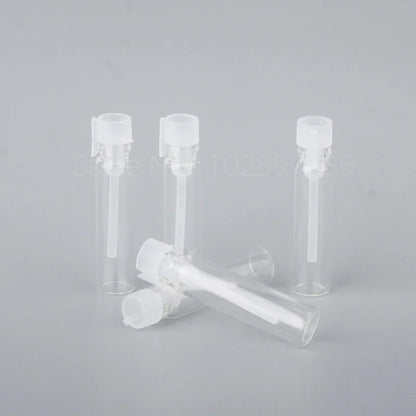 Glass Dropper Bottle Transparent Mini 1ml 2ml Stick Essential Oil with Inner Stopper Sample Trial Use Perfume Sub Bottles Empty - AMULET RING STORE