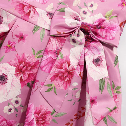 Girl's party dress  Elegant petal-sleeved princess dress  Birthday party dress  Wedding party dress