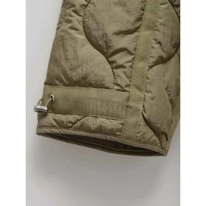 Padded Coat American Retro High Neck Parkas Warm Woman Winter Coats Winter Parkas For Women Elegant Luxury Women's Coat