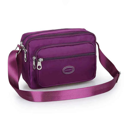 Casual Waterproof Nylon Canvas Ox Cloth Ladies oulder Bag Crossbody Bag Sport Sle Women's Handbag Soft Zipper Closure