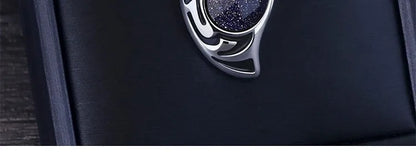 New Retro Silver Necklace for Men Natural Tiger Eye Stone Punk Style Unique Design Men's Long Chain Pendant Party Christmas Gift