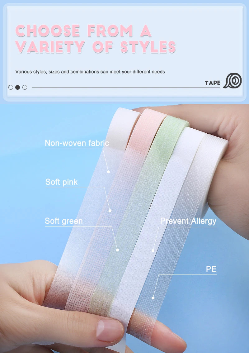 2/4PCS Micropore Eyelash Tape Lashes Lifting Tapes Under Eyes Breathable Easy To Tear Medical Tapes Eyelash Extension Supplies - AMULET RING STORE