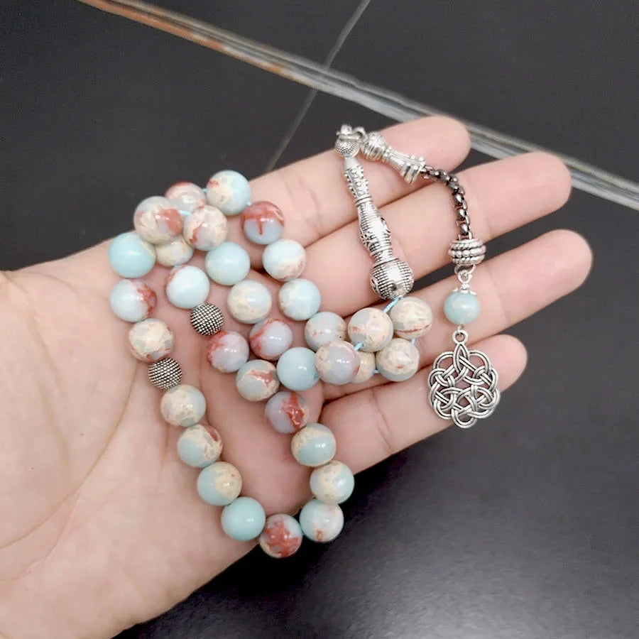 Tasbih Agalmatolite stone muslim prayer beads bracelet islamic fashion accessories ramadan eid gift on hand