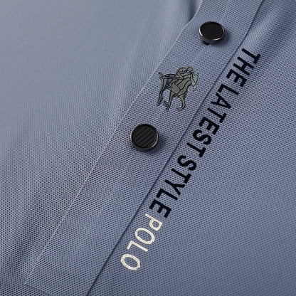 Ice Silk Embroidery Polo Shirt 2024 New Summer Lapel Elasticity T-shirt Korean Fashion Short Sleeve Business Casual Men Clothing