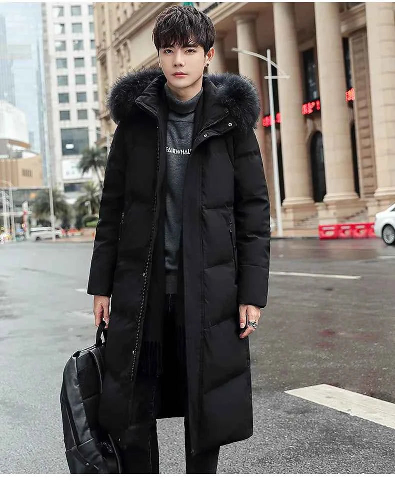 Fashion Winter Jacket for Man Down Coat jacket Parka Men's winter padded jackets Fur Collar Hooded Warm Long Padding HXY291