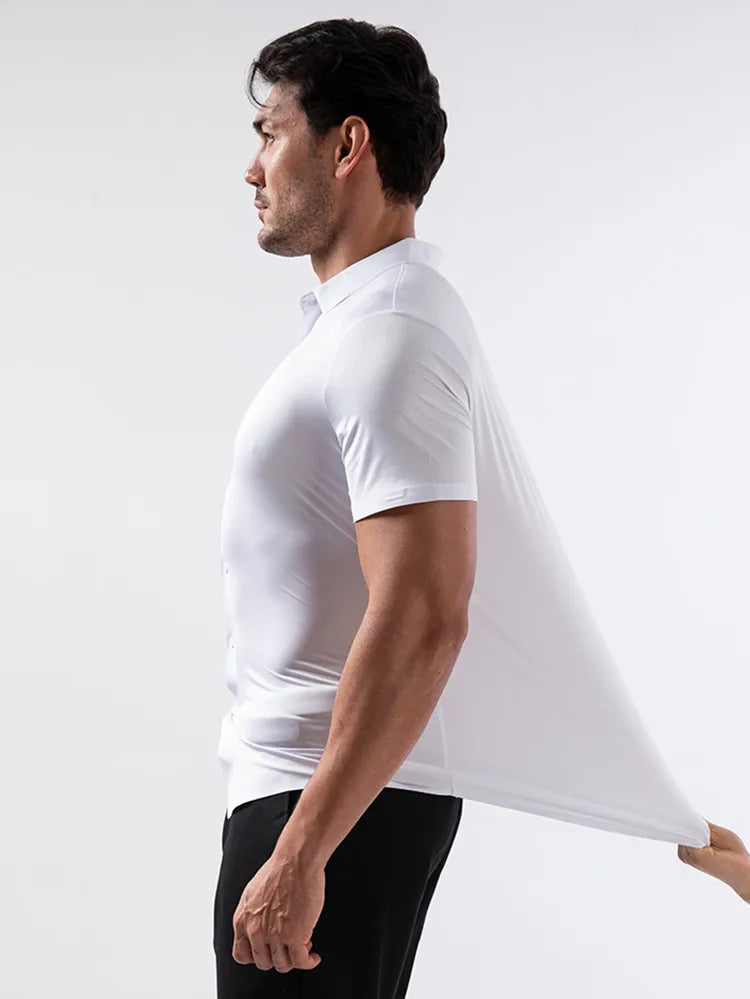 Men's Summer Business Shirt - Short Sleeve Wrinkle Free