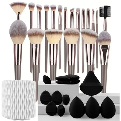 3-20PCS Makeup Brushes Set Eyeshadow Fluffy Foundation Concealer Blush Highlighter Storage Box Female Cosmetics Beauty Tools - AMULET RING STORE